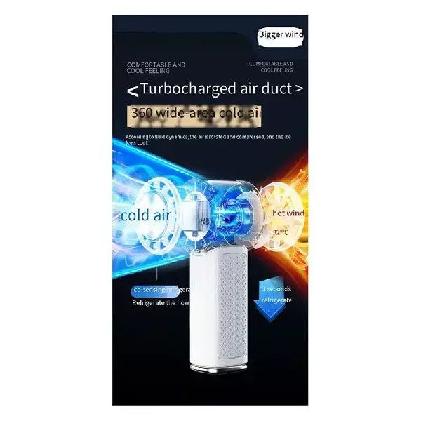 Women's one-size portable bladeless personal fan with adjustable tilt angle and silent motor with three speeds Bowlift