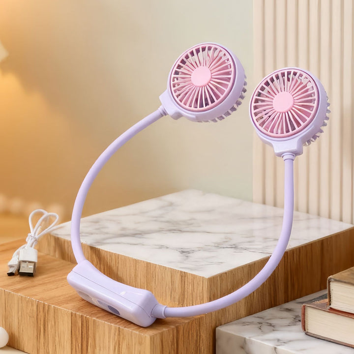 Women Portable Neck Fan with Flexible Design Bowlift
