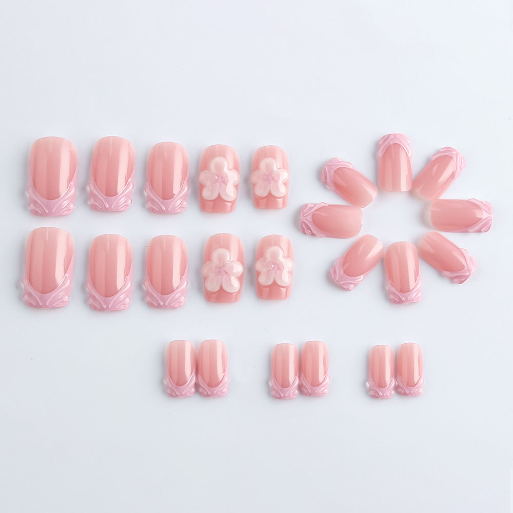 Elegant Floral Luxury Press-On Nails Bowlift