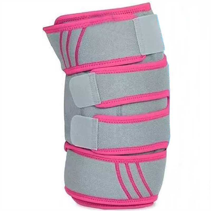 Adjustable neoprene knee support brace with triple hook and loop straps Bowlift