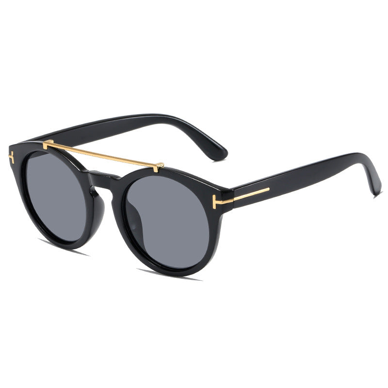 Ladies fashionable sunglasses with elegant round lenses Bowlift