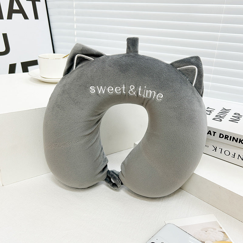 Women Kitten Neck Support Pillow Bowlift