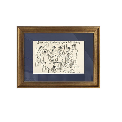 Vintage-inspired framed artwork
