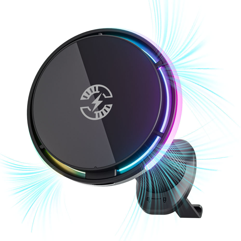 Unisex Magnetic Smartphone Holder with Fast Wireless Charger Bowlift