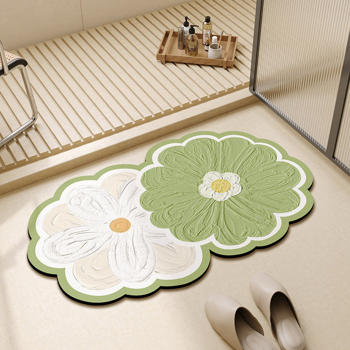 Floral-Shaped Decorative Bath Mat Bowlift