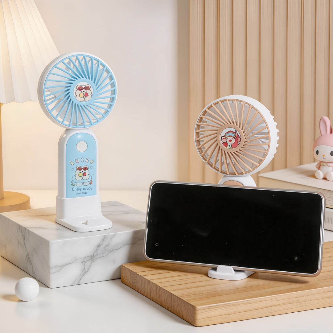 Women's Portable USB Hand Fan with Cute Bowlift Design