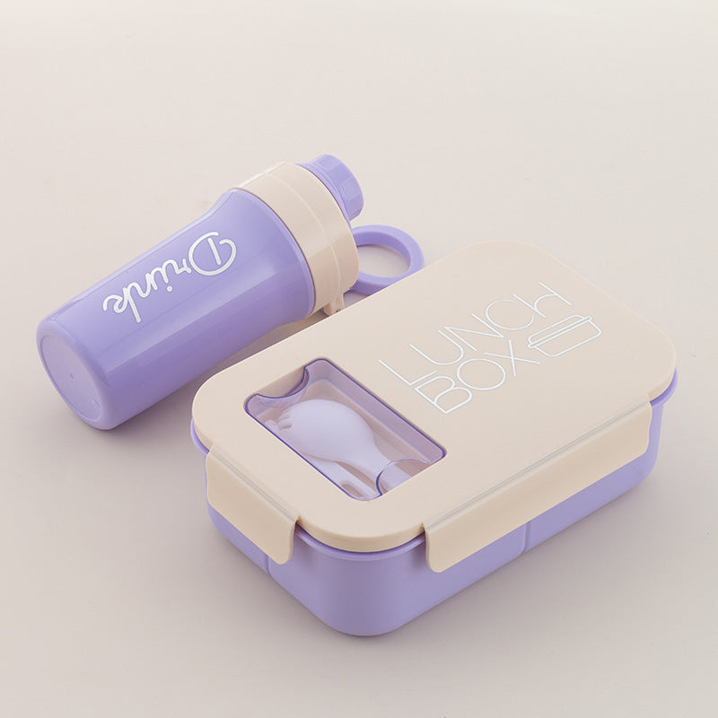 Portable Lunch Box with Integrated Water Bottle