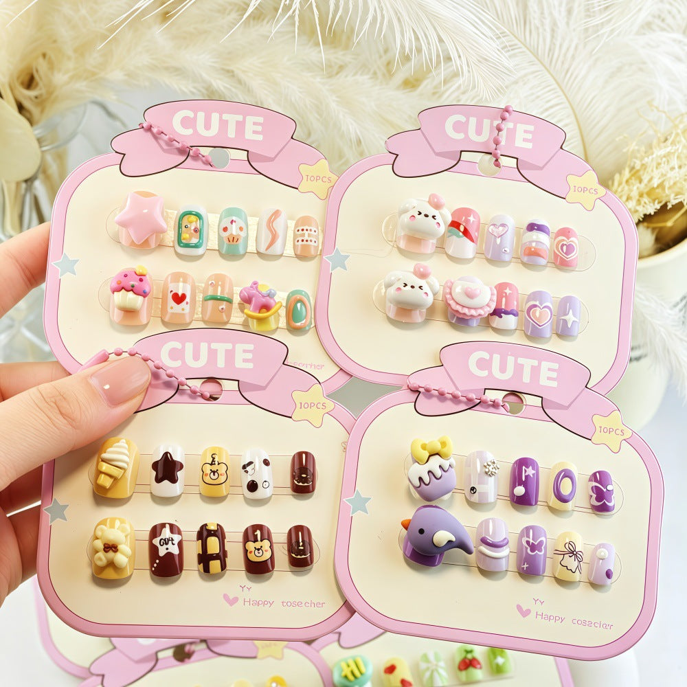 Colorful Nail Art Artificial Nails with Summery Designs Bowlift