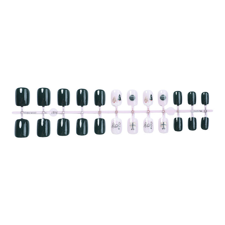 Artificial nail set with winter decoration Bowlift