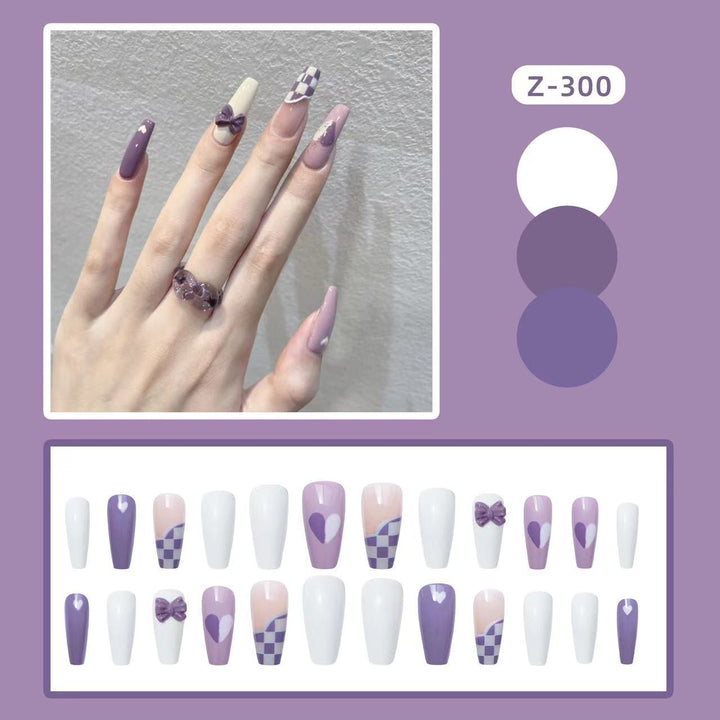 Sparkling Rhinestone Press-On Nail Set Bowlift