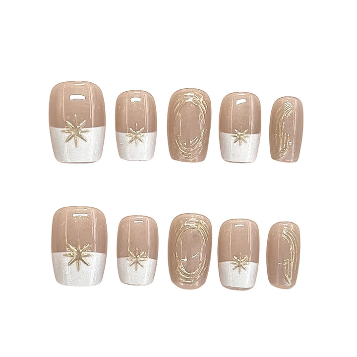 Elegant Press-On Nail Set Bowlift