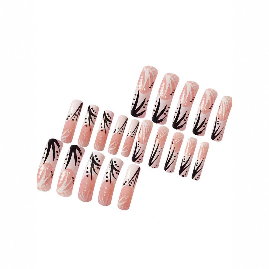 Decorative Long Acrylic Nail Set Bowlift