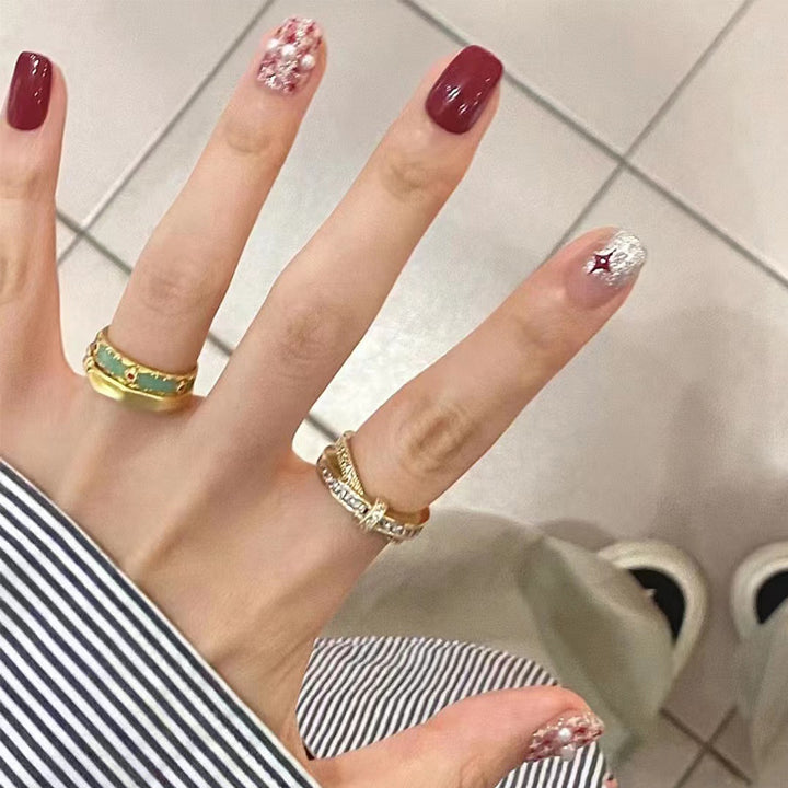 Ombre Press-On Nails with Glossy Finish Bowlift