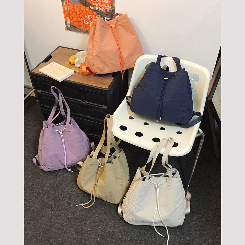 Fashionable Leisure Bag With Drawstring Bowlift