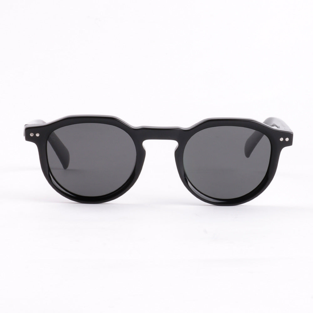 Ladies' fashionable sunglasses with stylish round frame and UV protection Bowlift