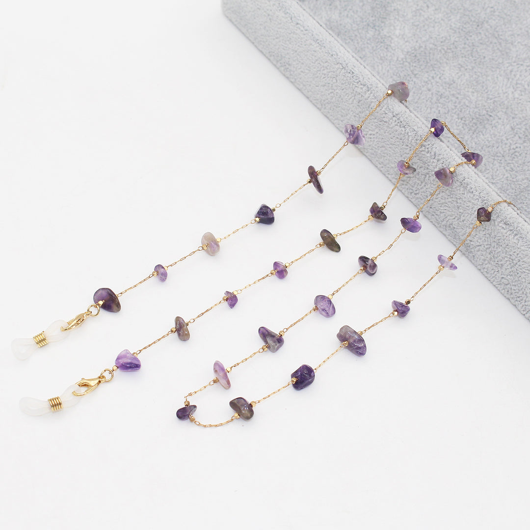 Elegant Crystal-Embellished Eyewear Chain Bowlift