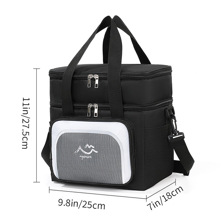 Double Compartment Insulated Cooler Bag