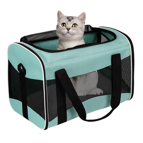 Pet carrier bag with breathable mesh windows Bowlift