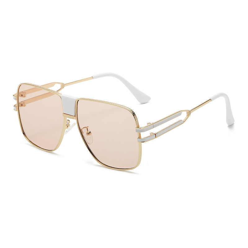 Women modern square sunglasses with elegant metal frame Bowlift