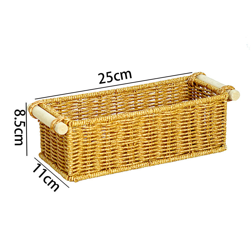 Versatile Woven Rectangular Storage Basket Bowlift