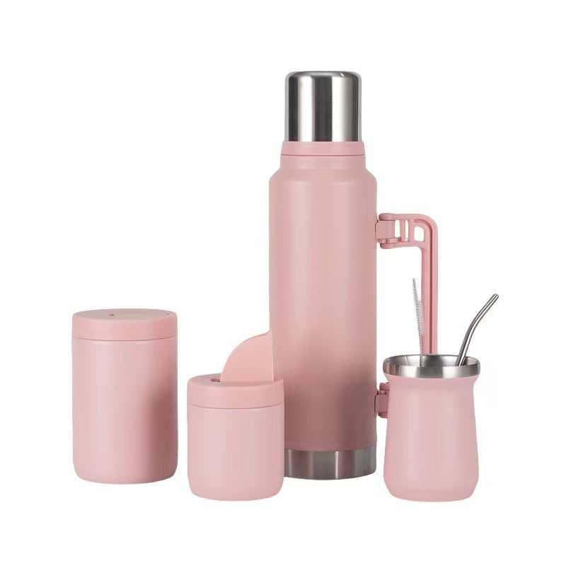 Women Stylish Thermos with Practical Drinking Cup Set Bowlift