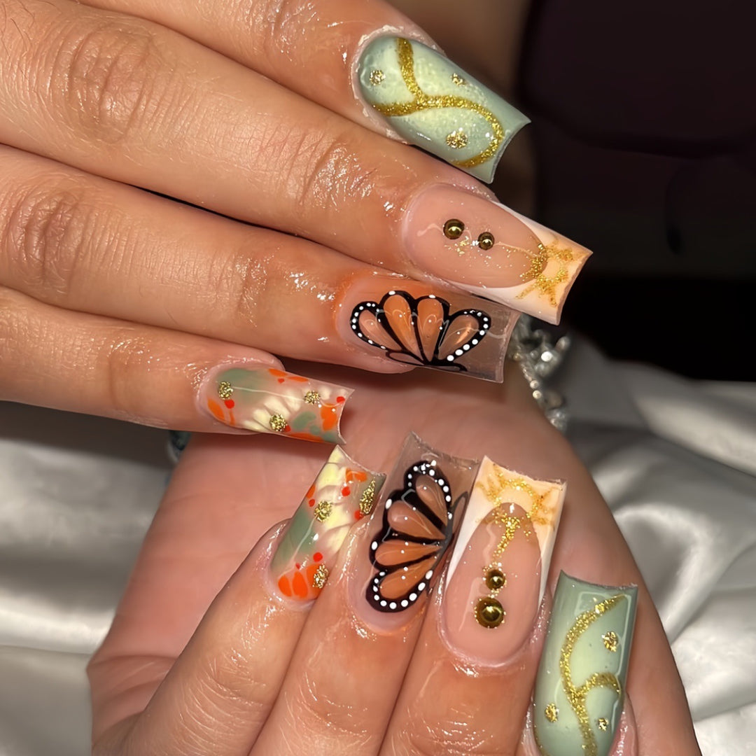 Artistic Acrylic Nail Design Bowlift