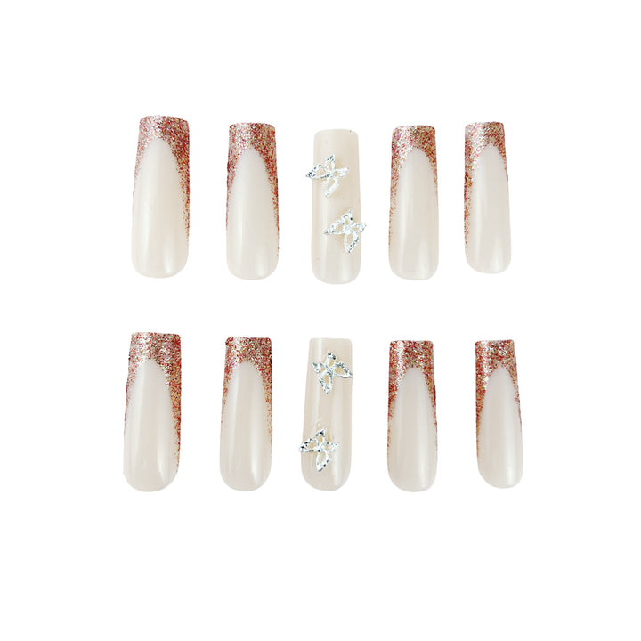 Artistic Long Glossy Almond-Shaped Nail Extensions Bowlift