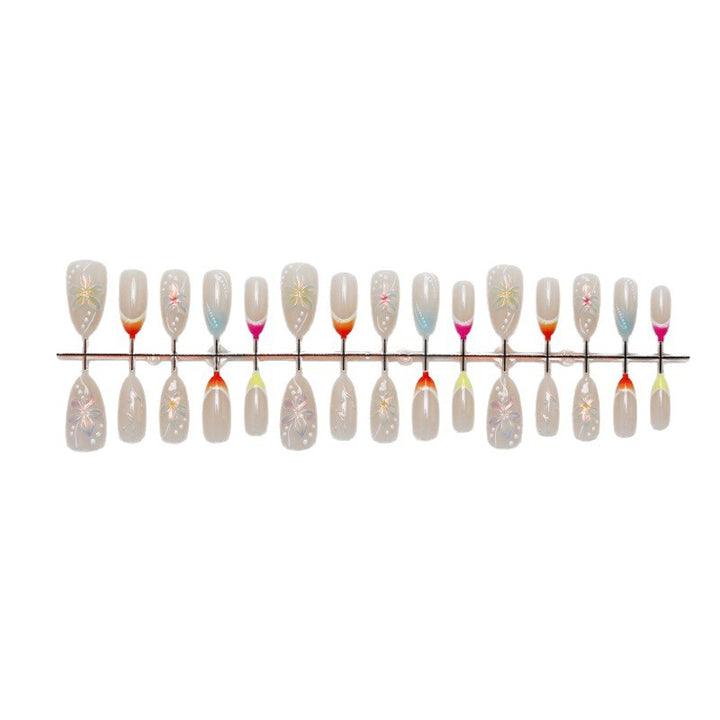 Artistic Nail Set with Floral Motifs Bowlift
