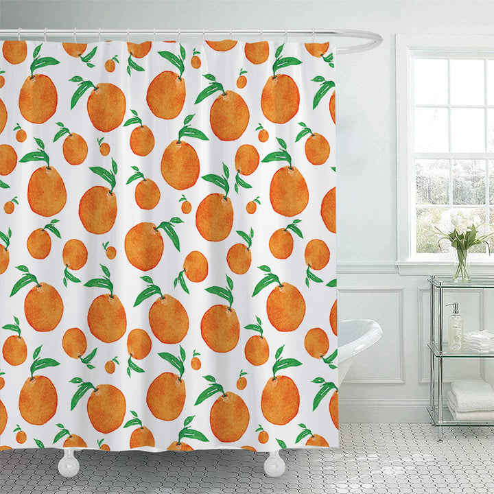 Colorful Citrus Print Shower Curtain Bowlift