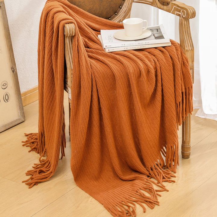 Cozy Knitted Throw Blanket