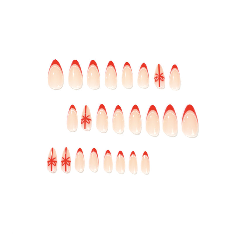 Elegant Nail Extensions with Christmas Design Bowlift