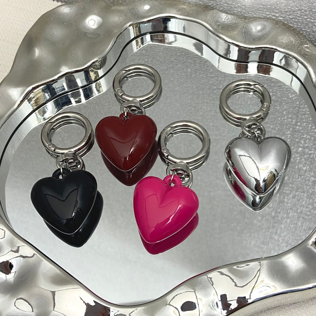 Heart-Shaped Charm Keychain Bowlift