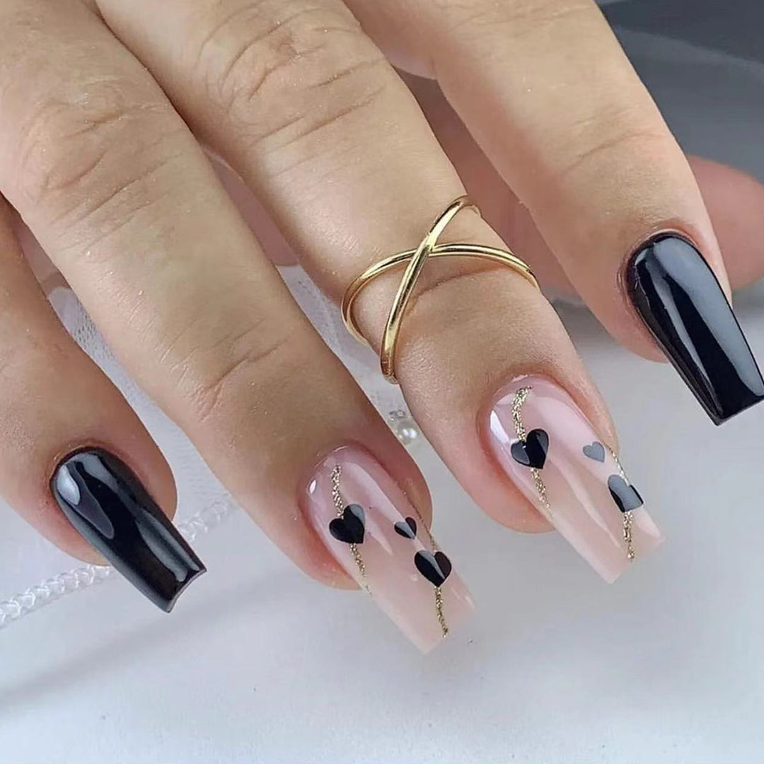 Artificial nail set with unique patterns Bowlift