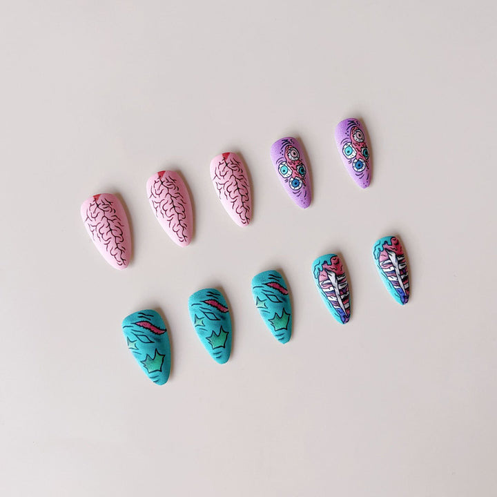 Creative nail art set with colorful 3D designs Bowlift