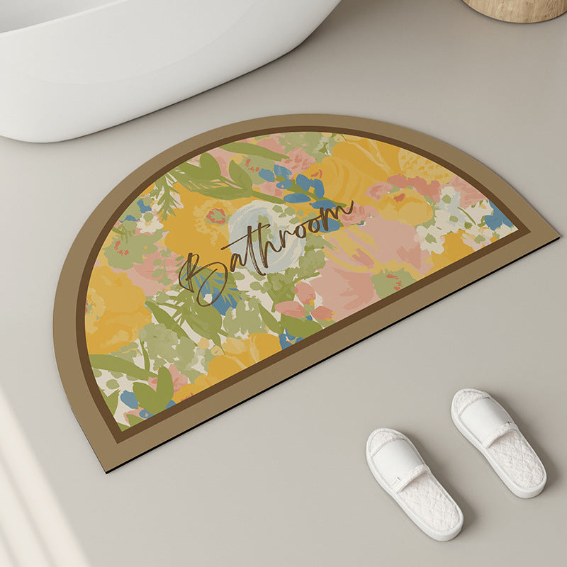 Stylish Floral Bathroom Mat Bowlift