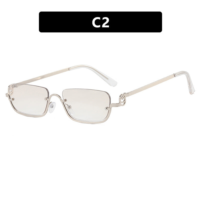 Women square sunglasses with elegant metal frame Bowlift