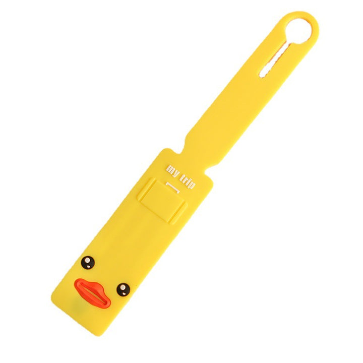 silicone cartoon animal luggage strap with hidden ID card pocket Bowlift