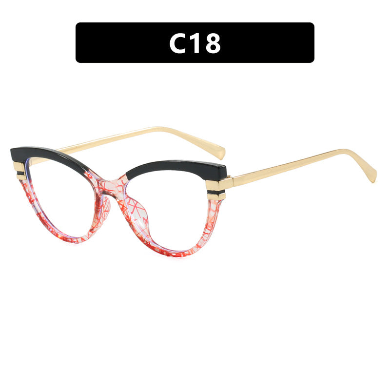 Ladies Cat-Eye Sunglasses with Elegant Metal Accents Bowlift