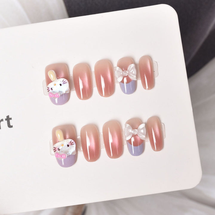 Artistic Nail Design with Decorative Elements Bowlift