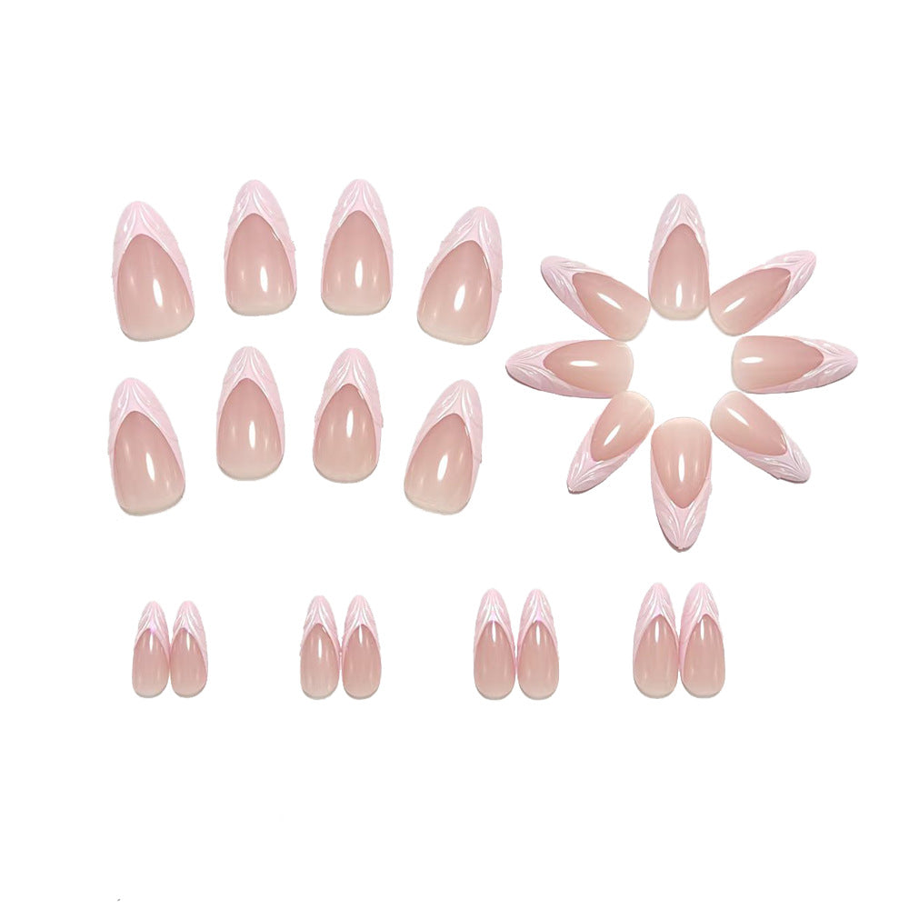 Artificial nails in elegant stiletto design with holographic accents Bowlift