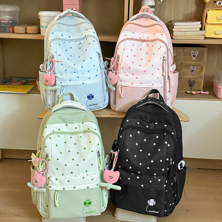Playful Floral-Themed School Backpack Bowlift