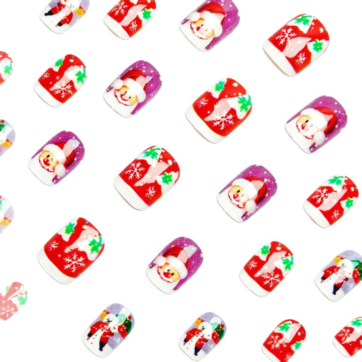 Artificial nails with festive Santa design Bowlift