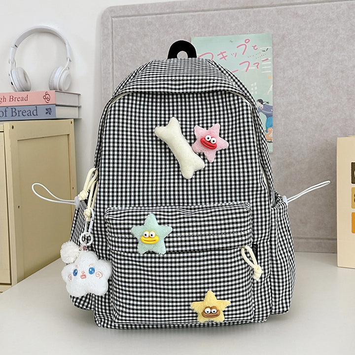 Cute Character-Embellished Backpack Bowlift