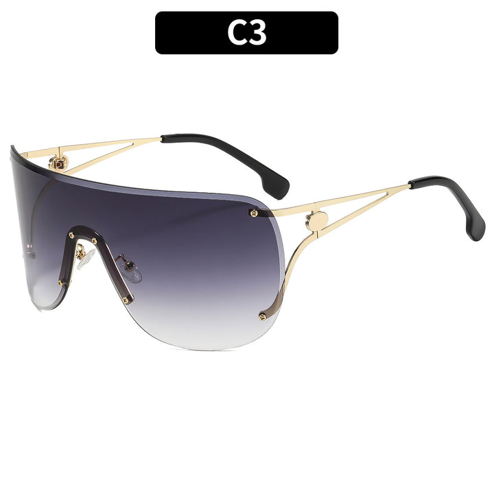 Women's visor-style sunglasses with elegant metal frame Bowlift