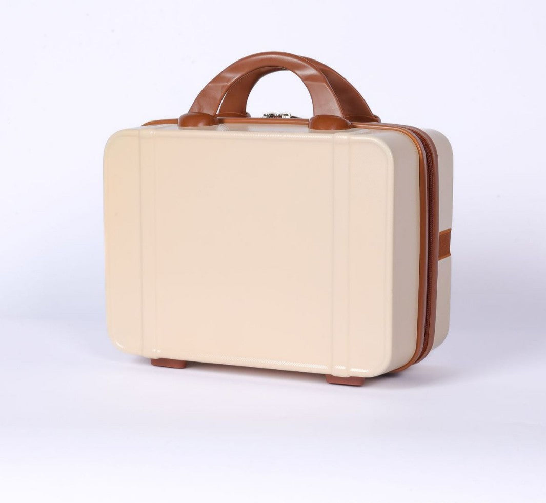 compact hard-shell mini travel vanity case with top handle secure zipper and stackable design Bowlift