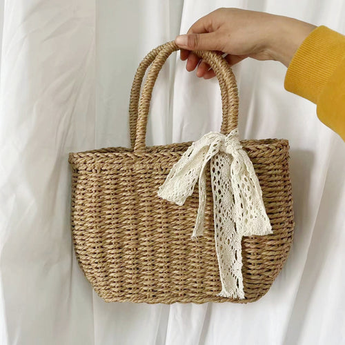 Handmade straw handbag Bowlift