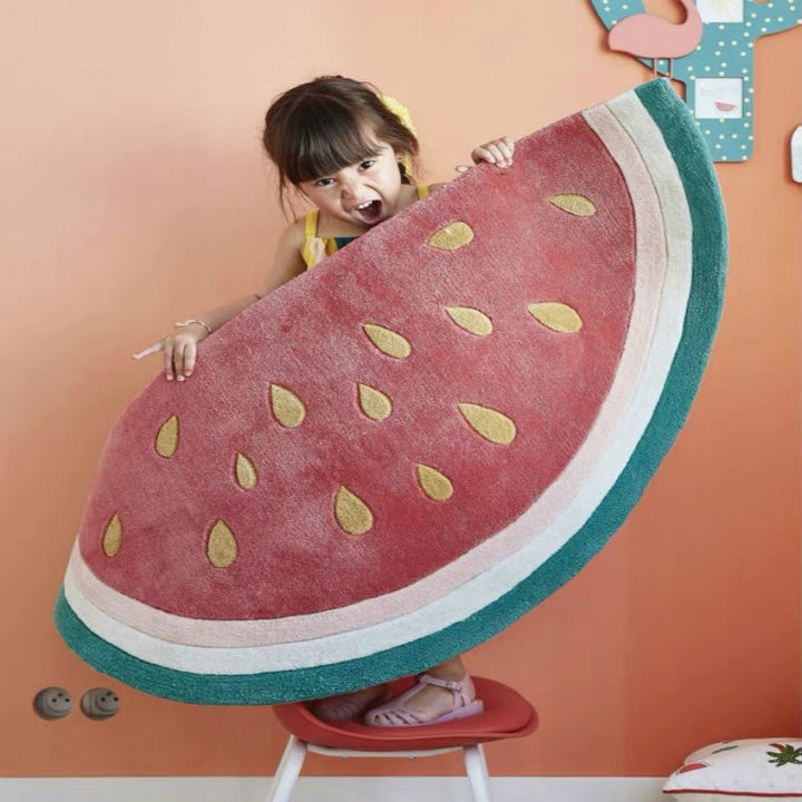 Watermelon Slice Decorative Area Rug Bowlift