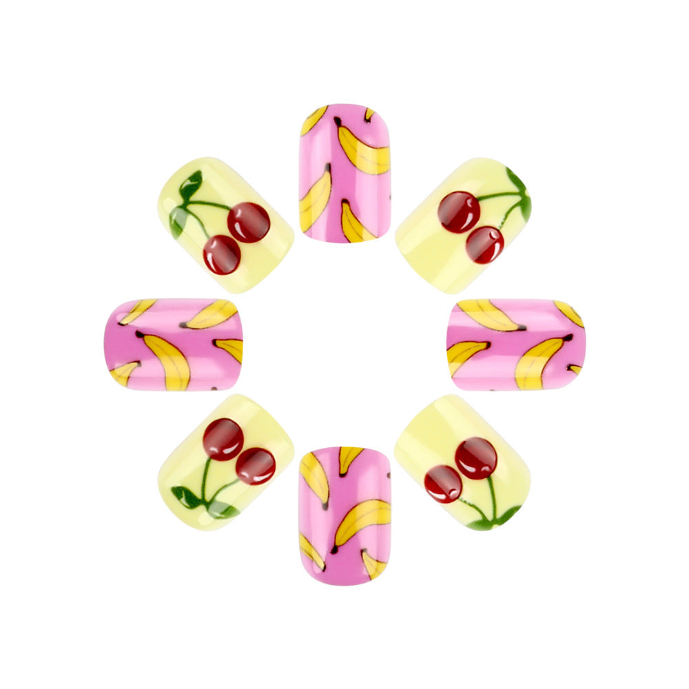 Fun Fruit-Themed Press-On Nail Art Set Bowlift