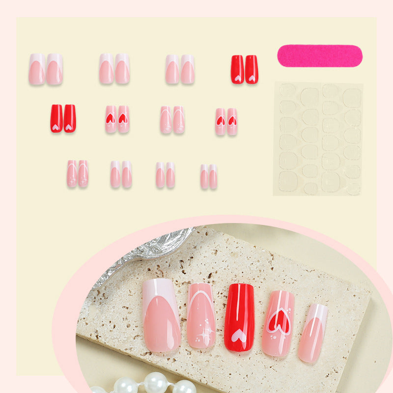 Creative nail art set with heart and modern accents Bowlift