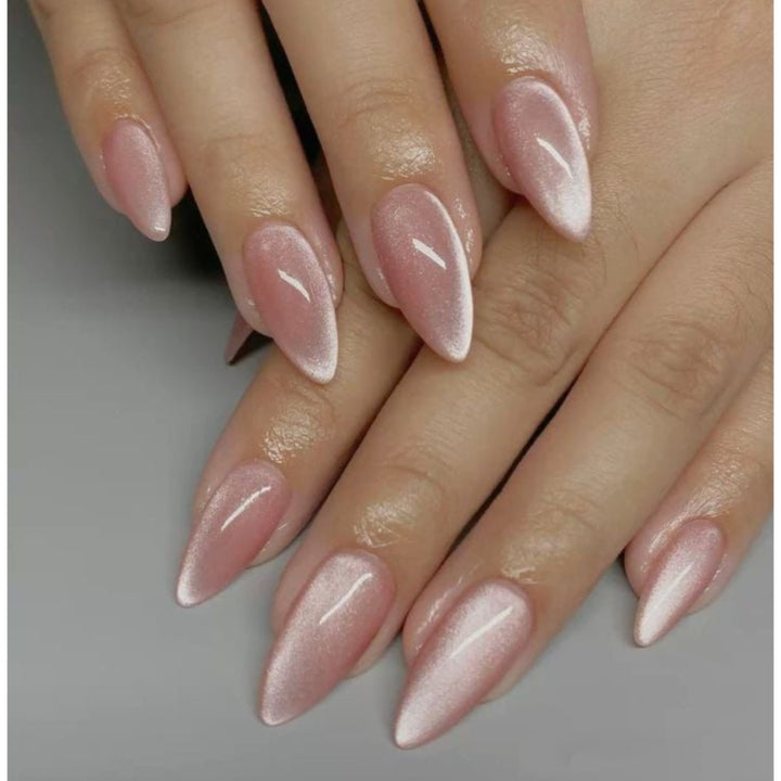 Sparkling Almond-Shaped Press-On Nails Bowlift